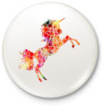 printfashion unicornis - Kitűző, hűtőmágnes - Fehér (3080064)