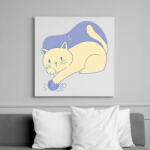 printfashion Cica - Vászonkép - Fehér (11750644)