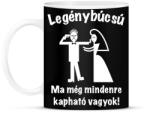 printfashion Legénybúcsú - ma még mindenre kapható vagyok 2 - Bögre - Fekete (5265013)
