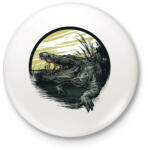 printfashion Krokodil grafika - Kitűző, hűtőmágnes - Fehér (4959887)