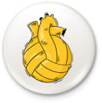 printfashion Vízilabda szív - Kitűző, hűtőmágnes - Fehér (15928913)