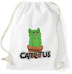 printfashion Catctus - Sportzsák, Tornazsák - Fehér (14008081)