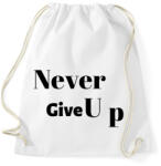printfashion Never Give Up - Sportzsák, Tornazsák - Fehér (2420146)