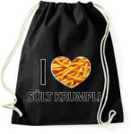 printfashion I love Sült krumpli - Sportzsák, Tornazsák - Fekete (11630471)