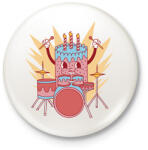 printfashion Dobos torta - Kitűző, hűtőmágnes - Fehér (13589240)