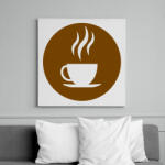 printfashion Kávé - logó - Vászonkép - Fehér (11998758)