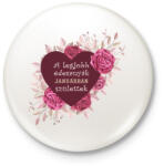 printfashion Legjobb édesanyák január - Kitűző, hűtőmágnes - Fehér (4788876)