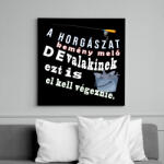 printfashion Kemény meló a pecázás - Vászonkép - Fekete (6653453)