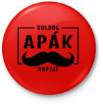printfashion Apák napja - Kitűző, hűtőmágnes - Piros (3629598)