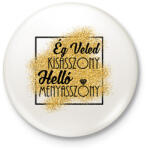 printfashion Ég veled kisasszony, Helló menyasszony - lánybúcsús póló - Kitűző, hűtőmágnes - Fehér (12039120)