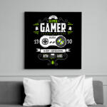 printfashion Super Retro Gamer - Vászonkép - Fekete (6658453)