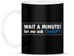 printfashion Wait a minute - Bögre - Fekete (14583912)