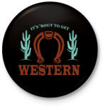 printfashion Get western - Kitűző, hűtőmágnes - Fekete (7497831)
