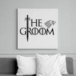 printfashion Wedding is coming - The groom - Vászonkép - Fehér (6638348)