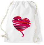 printfashion Szív szalag - Sportzsák, Tornazsák - Fehér (546863)