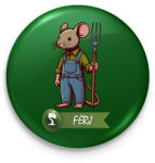 printfashion Everdell férj - Kitűző, hűtőmágnes - Sötétzöld (15501563)