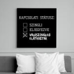 printfashion Kapcsolati státusz: Elátkozott - Vászonkép - Fekete (7283592)