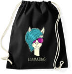printfashion LLAMAZING - Sportzsák, Tornazsák - Fekete (1623928)