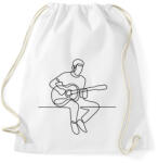 printfashion Vonalas gitáros minta - Sportzsák, Tornazsák - Fehér (6373528)