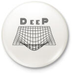 printfashion Techno - DeeP - Kitűző, hűtőmágnes - Fehér (6579408)