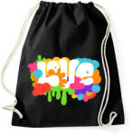 printfashion Szerelem és béke - Sportzsák, Tornazsák - Fekete (1223703)