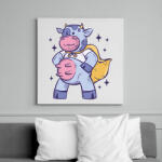 printfashion Szuper tehén - Vászonkép - Fehér (6640153)