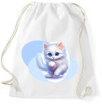 printfashion Fehér cica - Sportzsák, Tornazsák - Fehér (14777769)