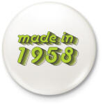 printfashion made-in-1958-green-grey - Kitűző, hűtőmágnes - Fehér (3076213)