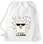printfashion no drama llama - Sportzsák, Tornazsák - Fehér (4108441)