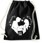printfashion cicás család - Sportzsák, Tornazsák - Fekete (13510968)