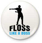 printfashion Floss like a boss - táncos - Kitűző, hűtőmágnes - Fehér (3079811)