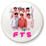 printfashion BTS 2 - Kitűző, hűtőmágnes - Fehér (7697841)