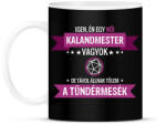 printfashion Női kalandmester - Bögre - Fekete (2681276)