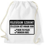 printfashion Csak két hibám van. . . - Sportzsák, Tornazsák - Fehér (3622131)