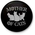 printfashion Cicák anyja - Kitűző, hűtőmágnes - Fekete (3096009)