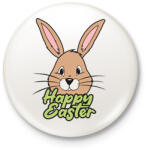 printfashion Happy nyuszi - Kitűző, hűtőmágnes - Fehér (13053373)