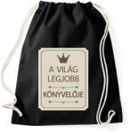 printfashion A világ legjobb könyvelője - Koronával - Sportzsák, Tornazsák - Fekete (6542541)