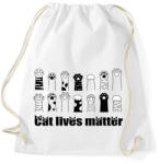 printfashion Cat lives matter - Sportzsák, Tornazsák - Fehér (4243746)