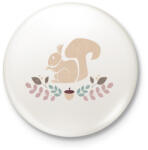 printfashion Mókusos - Kitűző, hűtőmágnes - Fehér (5464084)