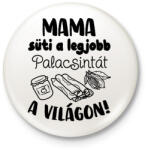 printfashion Mama süti a legjobb palacsintát a világon! - Kitűző, hűtőmágnes - Fehér (16572582)