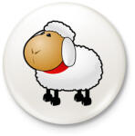 printfashion Bárány - Kitűző, hűtőmágnes - Fehér (10288349)