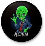 printfashion Alien - Kitűző, hűtőmágnes - Fekete (14088122)
