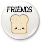 printfashion Best Friends - Nutellás kenyér 2 - Kitűző, hűtőmágnes - Fehér (3076988)