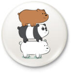 printfashion Friend Bears 3 - Kitűző, hűtőmágnes - Fehér (3079092)