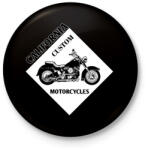 printfashion motorcycle - Kitűző, hűtőmágnes - Fekete (4235663)