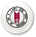 printfashion BTS music band - Kitűző, hűtőmágnes - Fehér (3088510)
