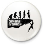 printfashion Climbing Evolution - Kitűző, hűtőmágnes - Fehér (3080897)