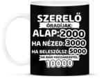 printfashion Szerelő óradíjak - Bögre - Fekete (9400675)