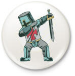 printfashion Lovag táncoló - Dancing knight - Kitűző, hűtőmágnes - Fehér (4608406)