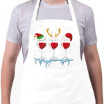 printfashion Karácsonyi Borozás - Kötény - Fehér (4914026)